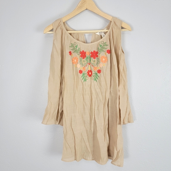 Krazy Kat Embroidered Cold Shoulder Flowy Top Size XXL - Picture 4 of 14